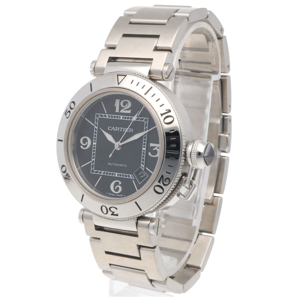 CARTIER カルティエ パシャ シータイマー 腕時計 ステンレススチール