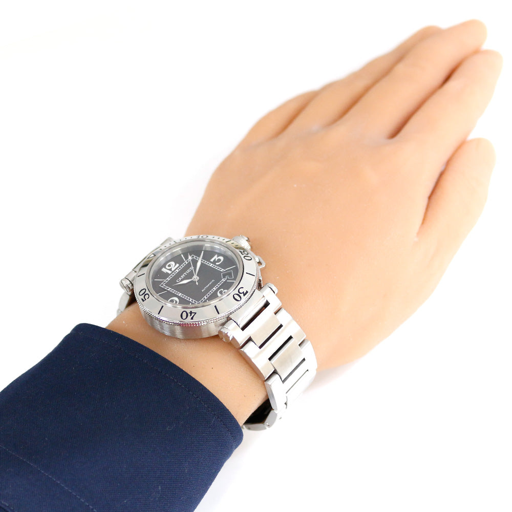 CARTIER カルティエ パシャシータイマー 腕時計 ステンレススチール