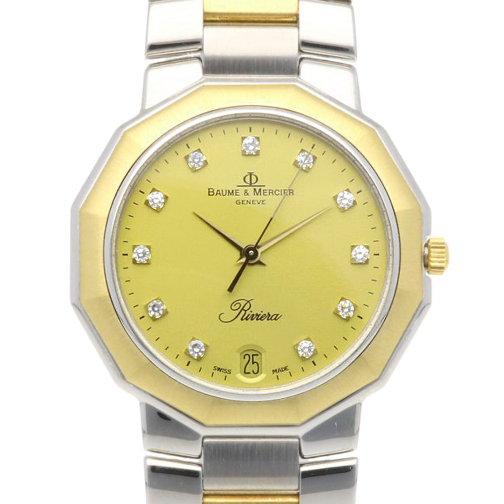 稼動BAUME&MERCIER 5131.001 リビエラ クオーツ 腕時計 Baume & Mercier Riviera Watch Stainless Steel 5131 Quartz