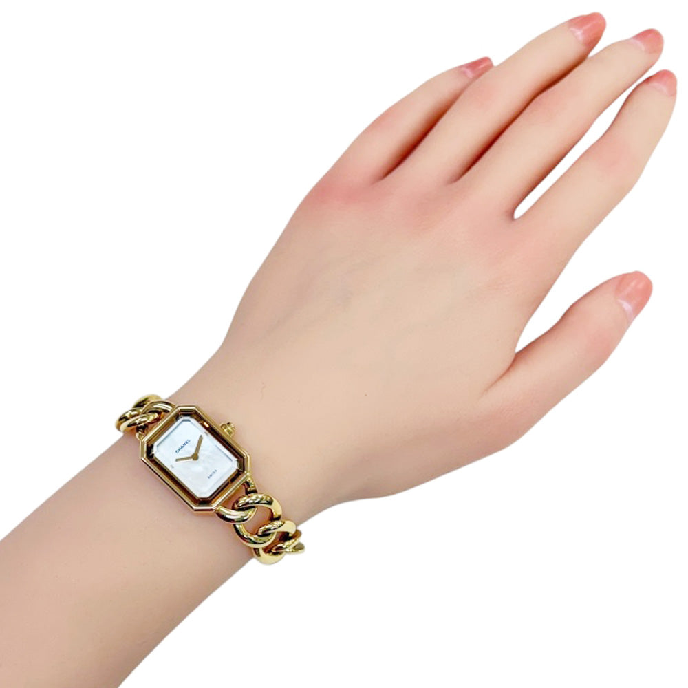 CHANEL シャネル プルミエール L 腕時計 18金 K18イエローゴールド 