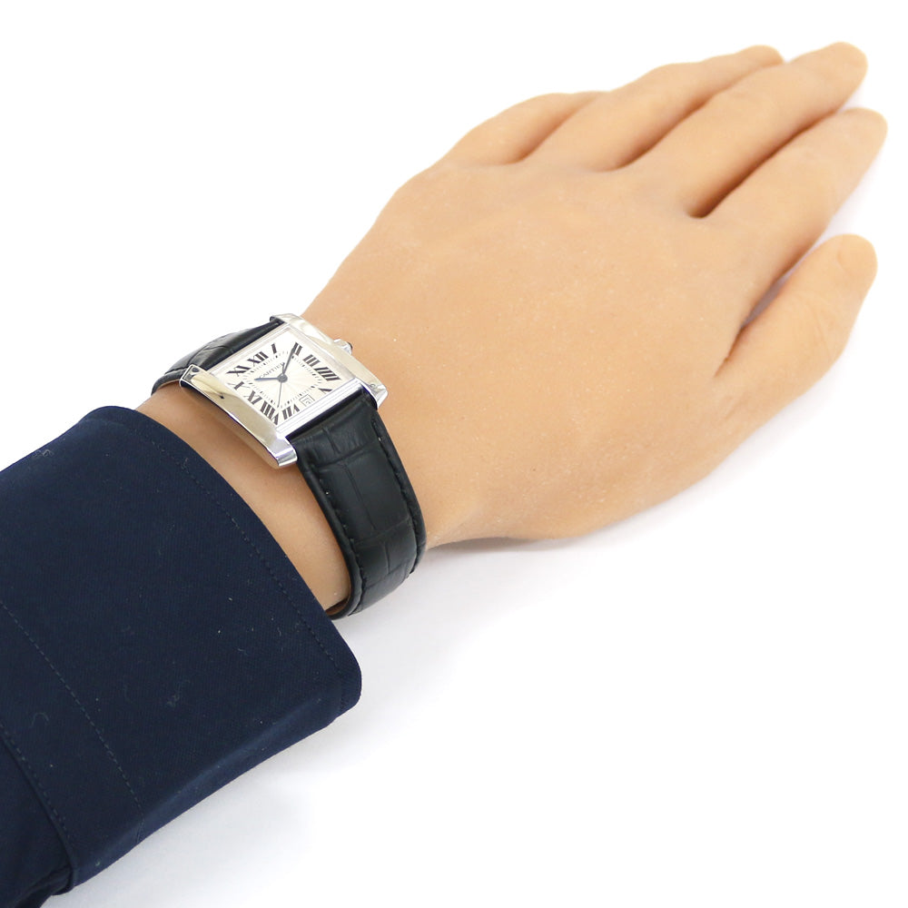 CARTIER カルティエ タンクフランセーズ LM 腕時計 18金 K18ホワイト