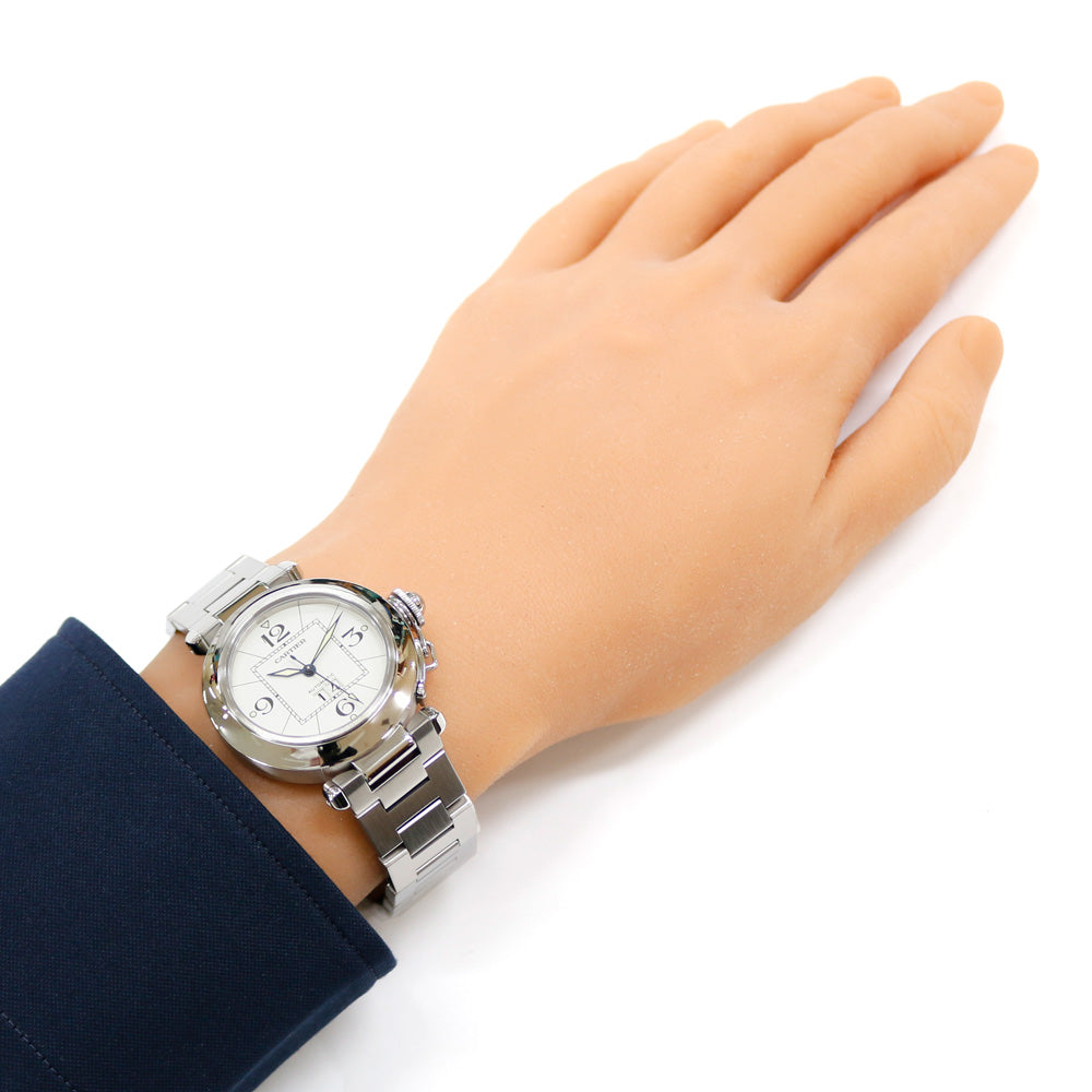 CARTIER カルティエ パシャ ビッグデイト 腕時計 ステンレススチール