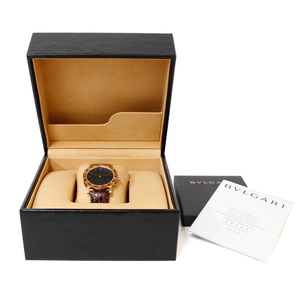 ブルガリ BVLGARI 木箱 BVLGARI ブルガリ ブルガリブルガリ 腕時計 18金 K18イエローゴールド