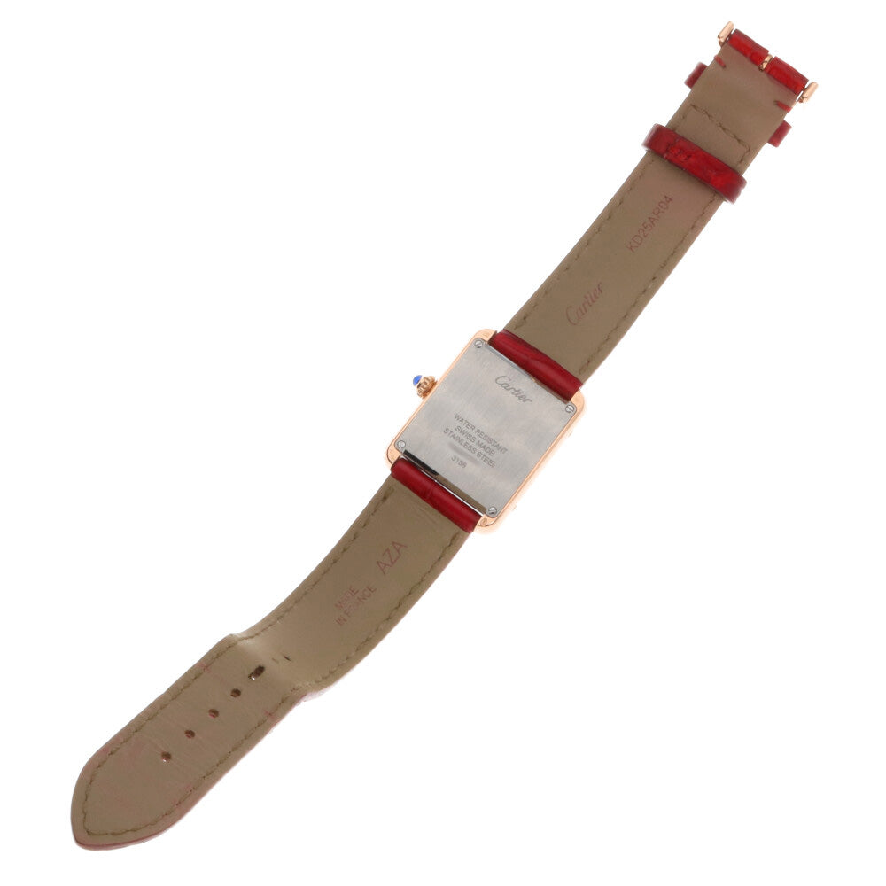 CARTIER カルティエ タンクソロSM 腕時計 18金 K18ピンクゴールド