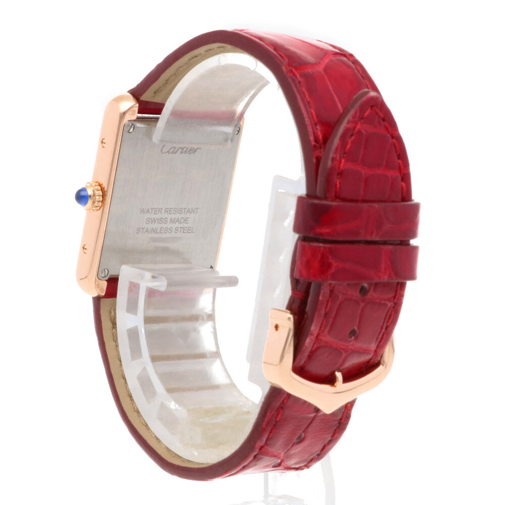 CARTIER カルティエ タンクソロSM 腕時計 18金 K18ピンクゴールド
