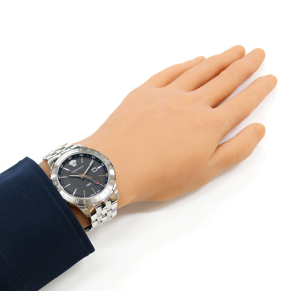 VERSACE ヴェルサーチ ユニバース GMT 腕時計 ステンレス