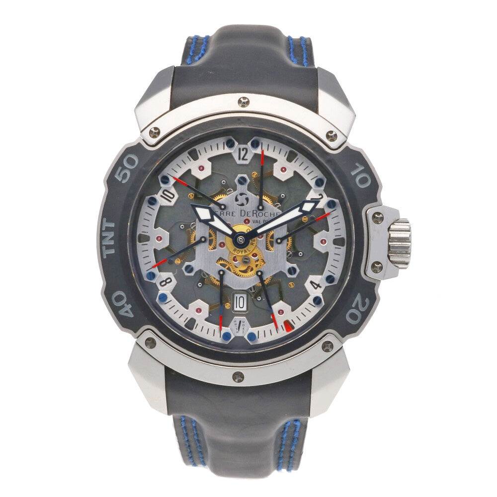 PIERRE DEROCHE Grand Cliff TNT Royal Retro Watch Stainless Steel B