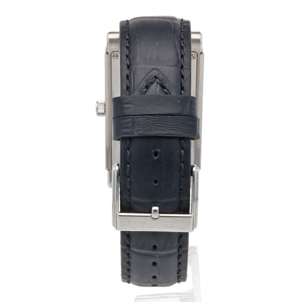 Tiffany & Co. 自動巻き腕時計 ブラック ティファニー TIFFANY & CO. アトラス 自動巻き 腕時計 レザーベルト