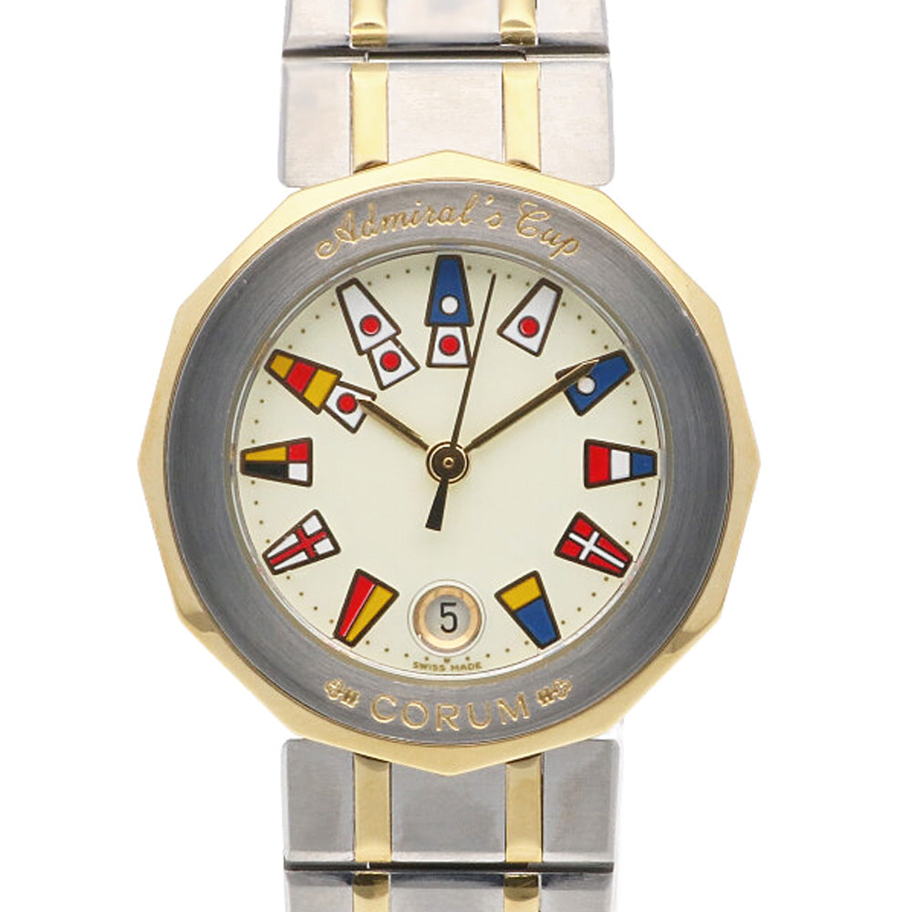 CORUM 置時計 稼働品　非売品レア CORUM コルム アドミラルズカップ 腕時計 ステンレススチール