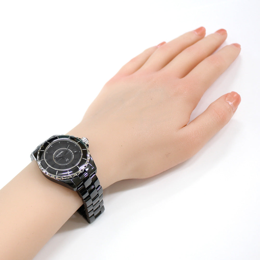シャネル CHANEL J12 インテンスブラック レディース クォーツ 腕時計 セラミック SS ブラック文字盤 H4196 中古 新入荷 CH0724 J12 シャネル CHANEL インテンスブラック レディース クォーツ 腕時計
