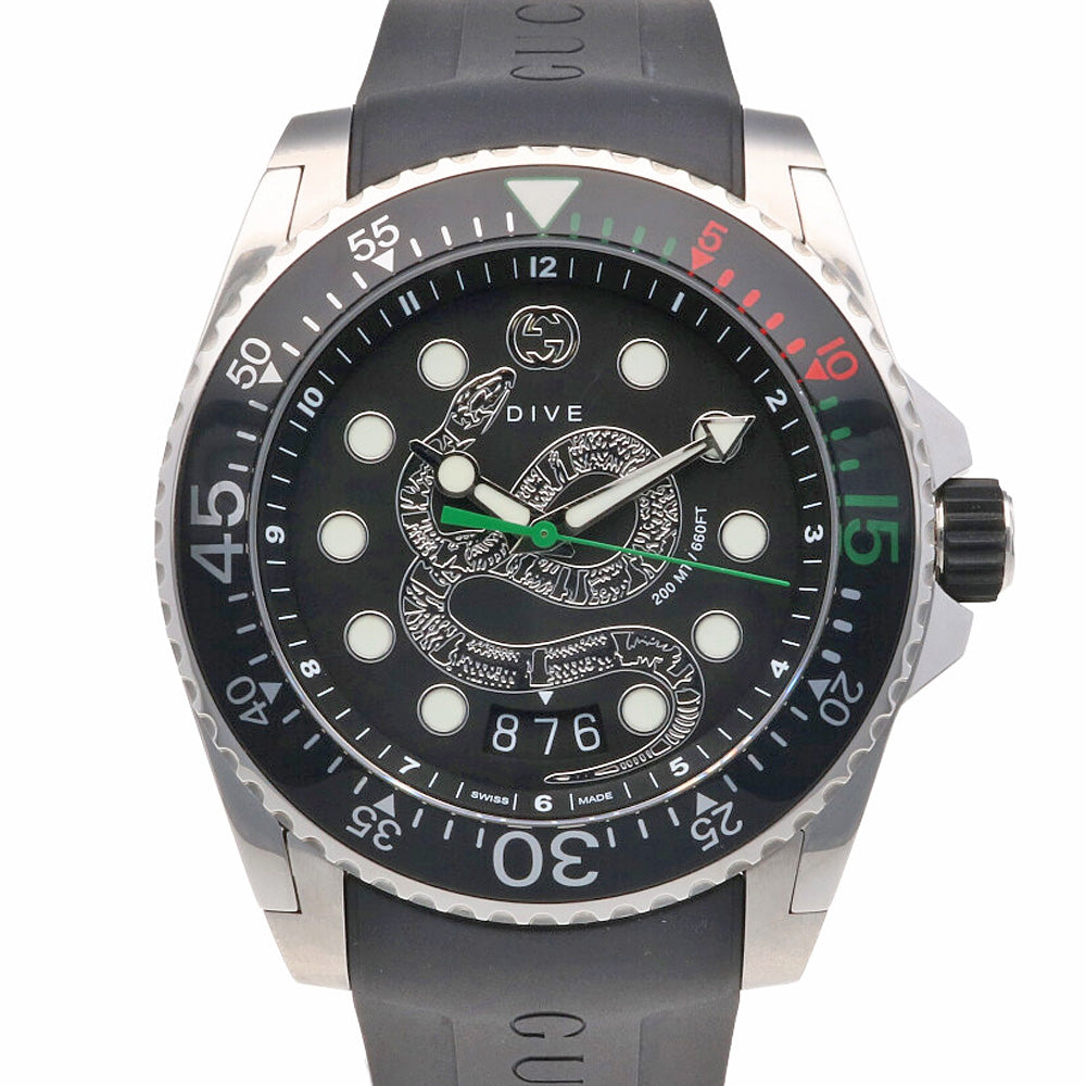 Stainless Steel Snake Ya136219 YA136219 Gucci Dive