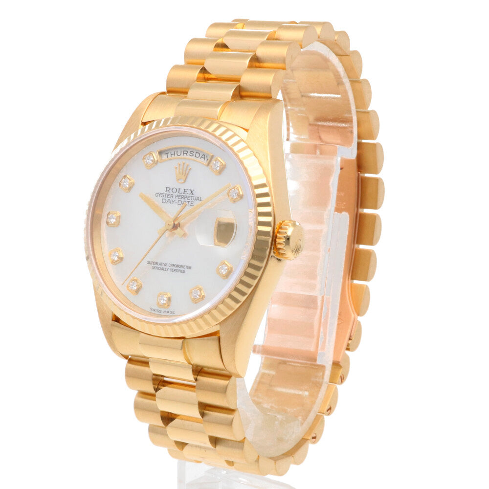 126 黄金色に輝く　テーブル ROLEX ロレックス デイデイト オイスターパーペチュアル 腕時計 18金