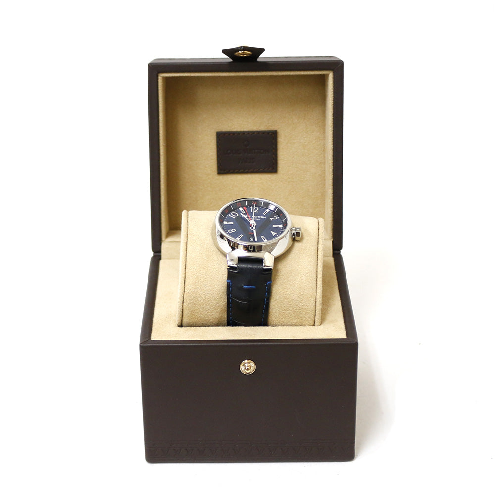 LOUIS VUITTON ルイヴィトン タンブールGMT 腕時計 ステンレス