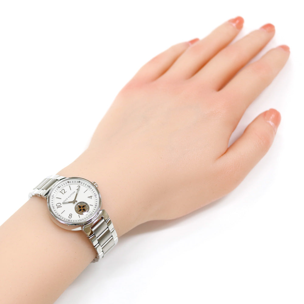 LOUIS VUITTON Q8J10 タンブール ムーンスター 腕時計 中古)LOUIS VUITTON ルイ・ヴィトン タンブール ムーンスター PM