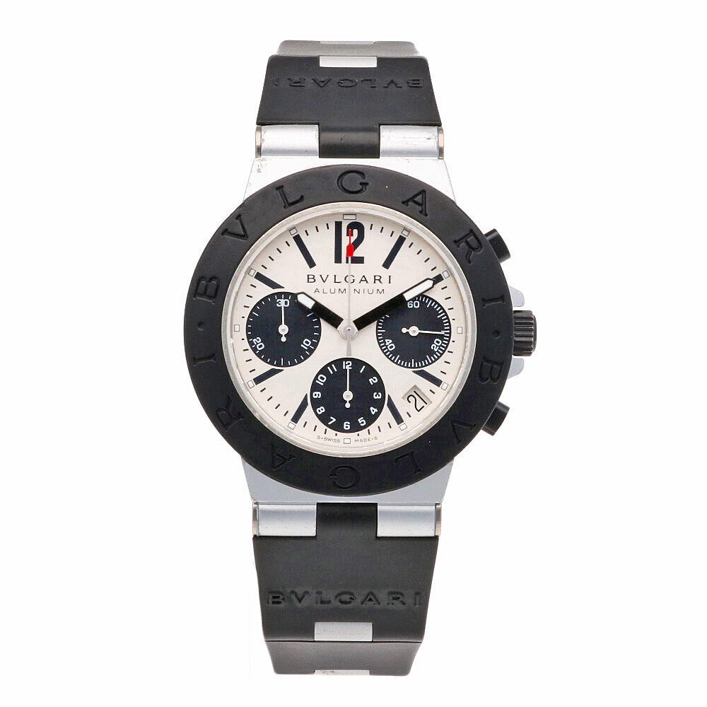 ブルガリ BVLGARI アルミニウム クロノグラフ 腕時計 アルミ AC38TA