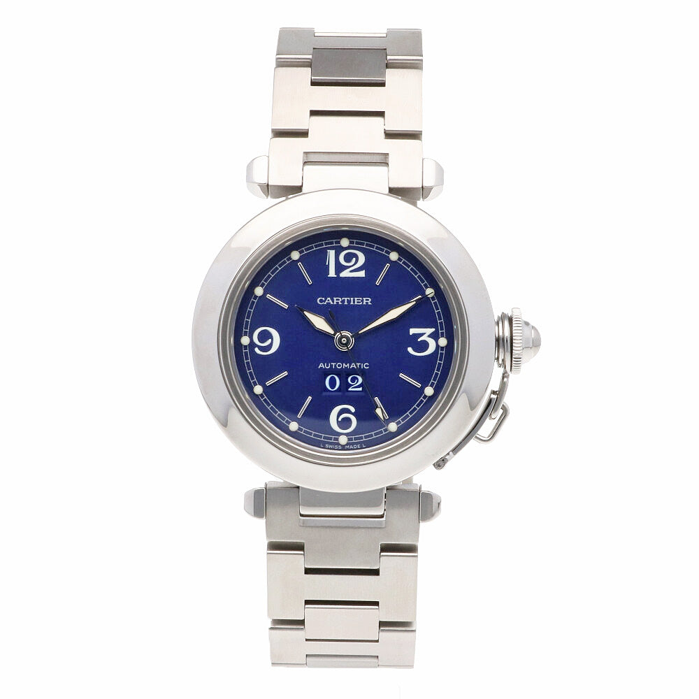 Cartier Pasha C Big Date Wristwatch Watch Stainless Steel 2475