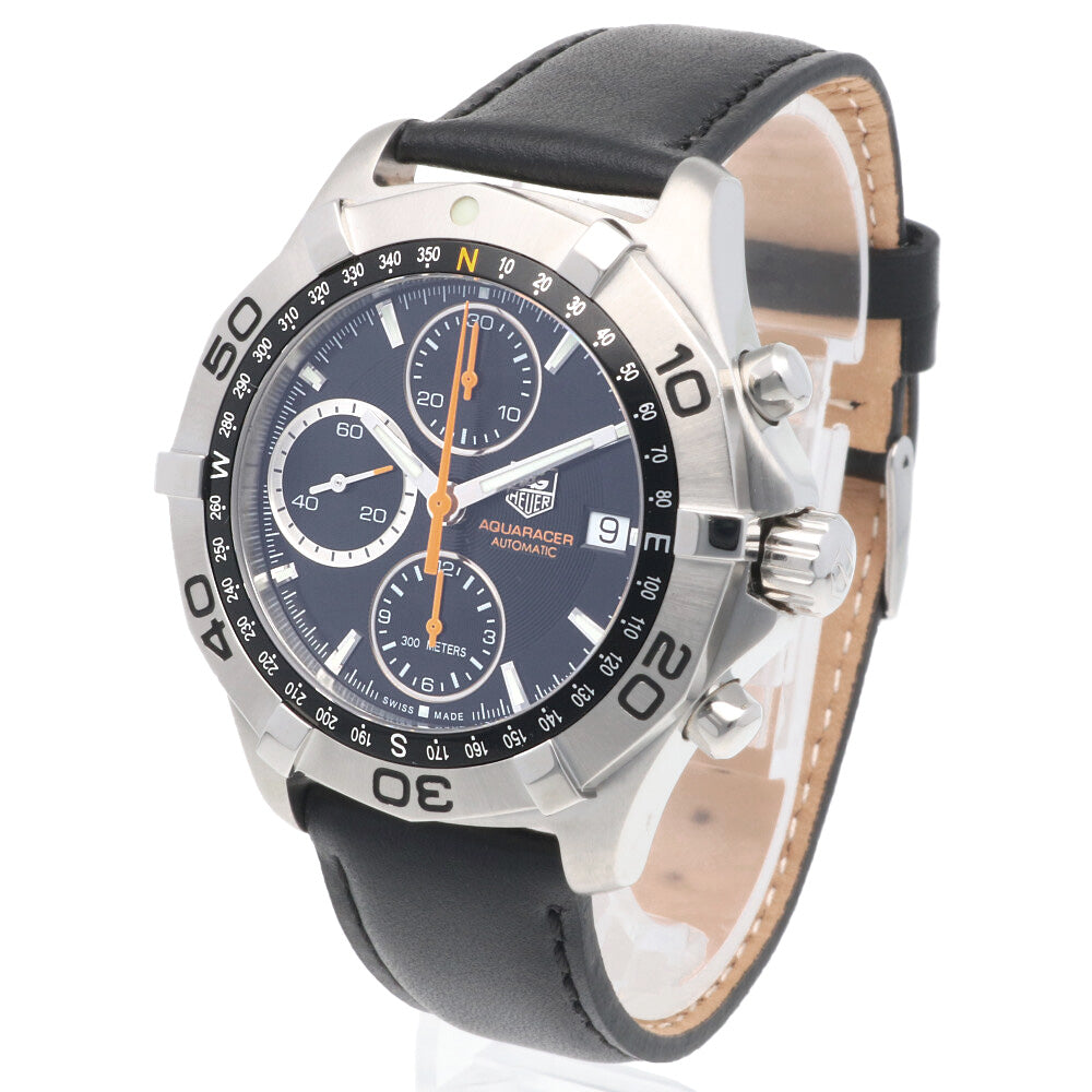 TAG HEUER Aquaracer Chronograph Mariner Watch Stainless Steel CFA2113.BA0809 Automatic Men s 1 Year Warranty Used