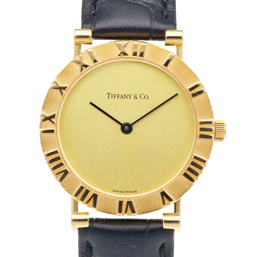 Tiffany&Co. ティファニーアトラスミニ クロックゴールドカラー未稼働 TIFFANY&Co. ティファニー アトラス 腕時計 18金 K18イエローゴールド