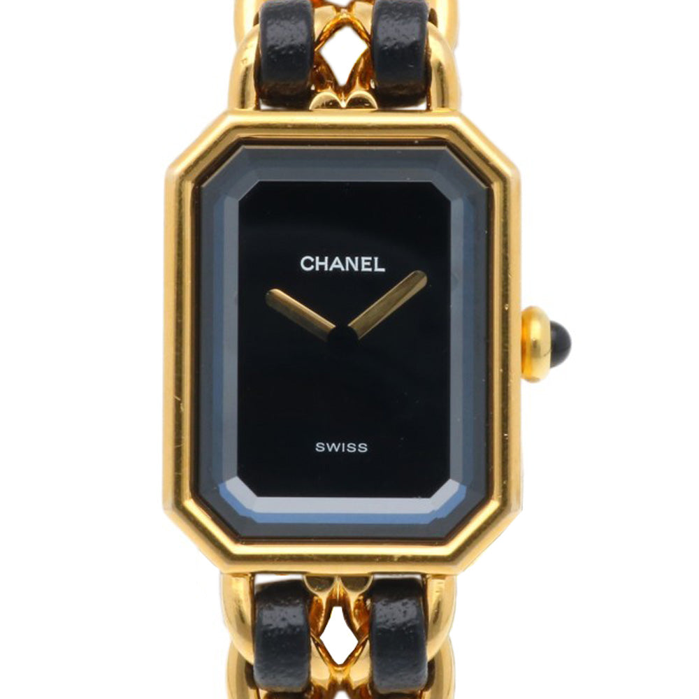 シャネル 腕時計 プルミエール オーバーホール済みL size MC09424 CHANEL シャネル プルミエール M 腕時計 GP H0001 クオーツ レディース