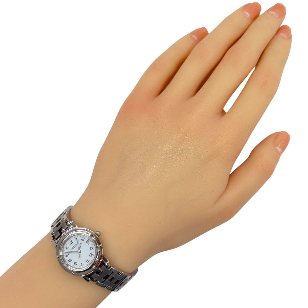 HERMES エルメス クリッパー 腕時計 ステンレススチール CL4.210