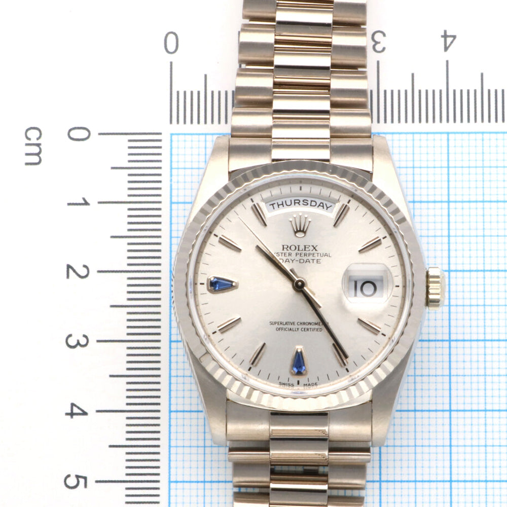 ロレックス デイデイト 腕時計 18金 K18 ホワイトゴールド 18239 自動