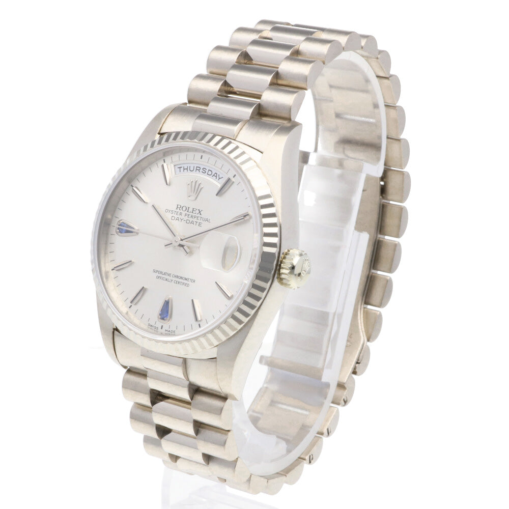 ロレックス デイデイト 腕時計 18金 K18 ホワイトゴールド 18239 自動