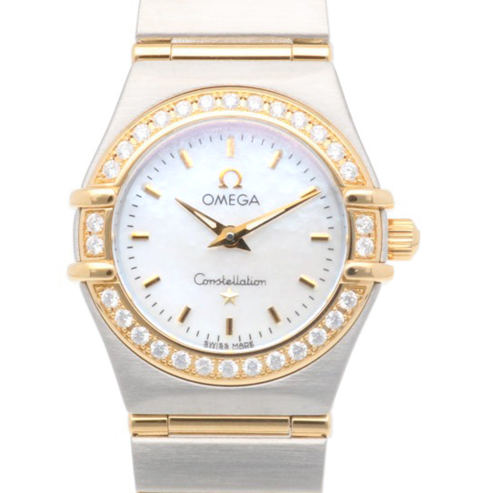 OMEGA クォーツ時計 ステンレススチール ゴールド