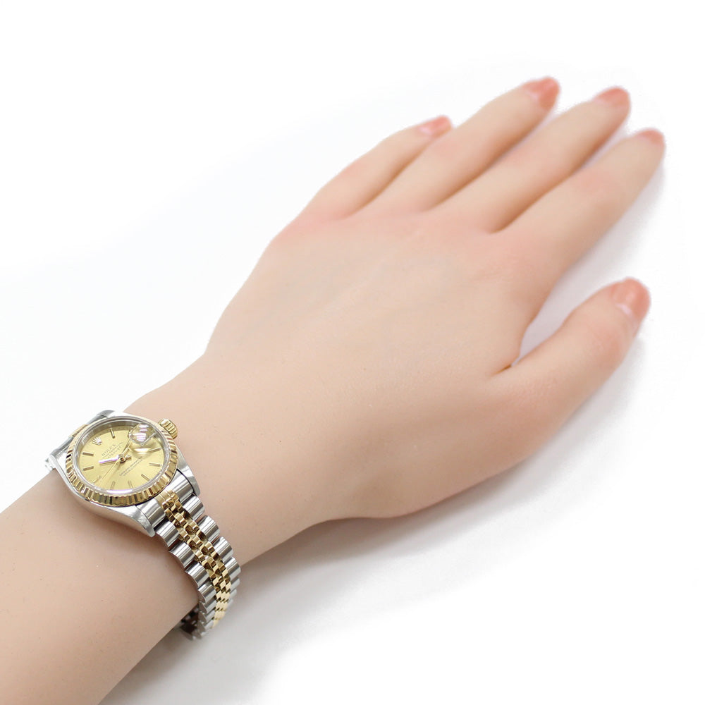 ROLEX 自動巻き 腕時計 シルバー/ゴールド ROLEX ロレックス デイトジャスト オイスターパーペチュアル