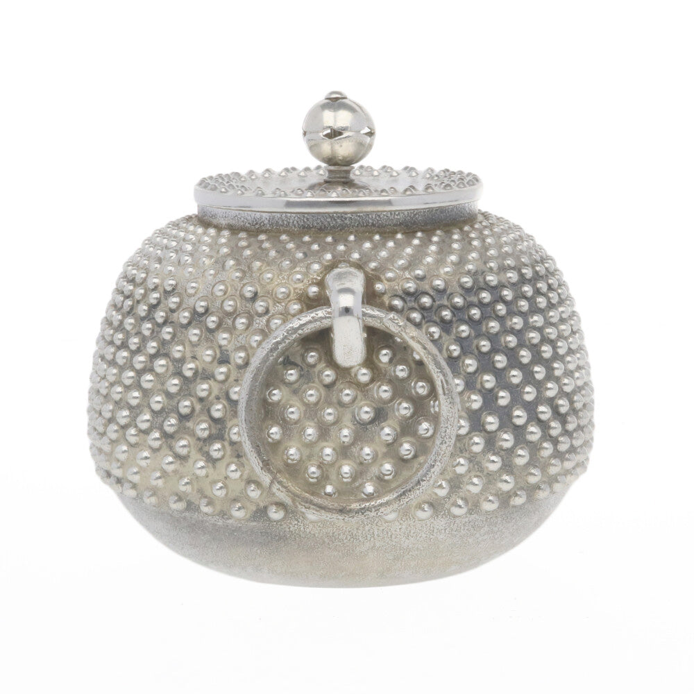 茶釜 霰模様 あられ模様 純銀製 還暦 退職 お祝い 誕生日 記念日