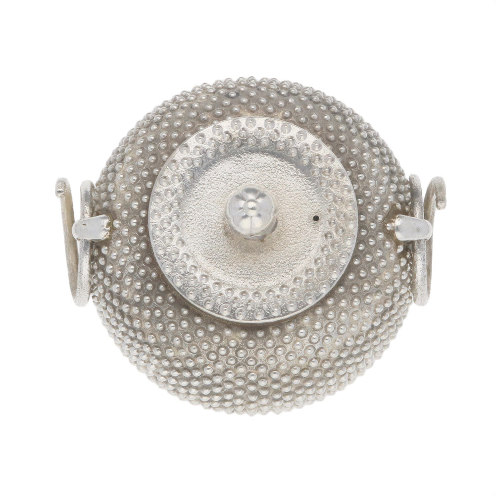 茶釜 霰模様 あられ模様 純銀製 還暦 退職 お祝い 誕生日 記念日