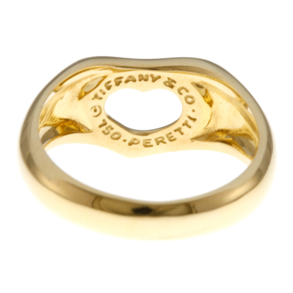 ティファニー オープンハート リング 指輪 8号 18金 K18イエローゴールド ダイヤモンド レディース TIFFANY&Co.