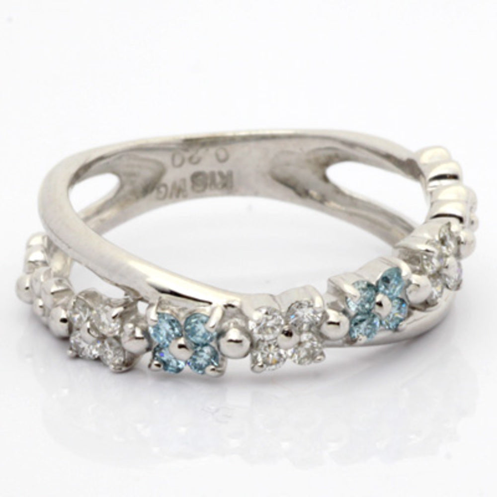 最終値下げ‼️ルシオラ 夏樹陽子 K18WGダイヤモンド サファイアリング