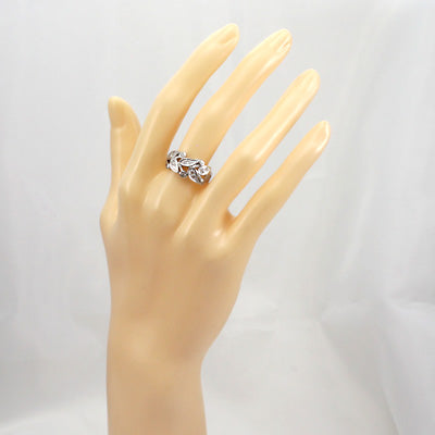 超价节21% OFF] [免运费] [二手] ◎PT900 钻石戒指D0.40 白金女式可爱  