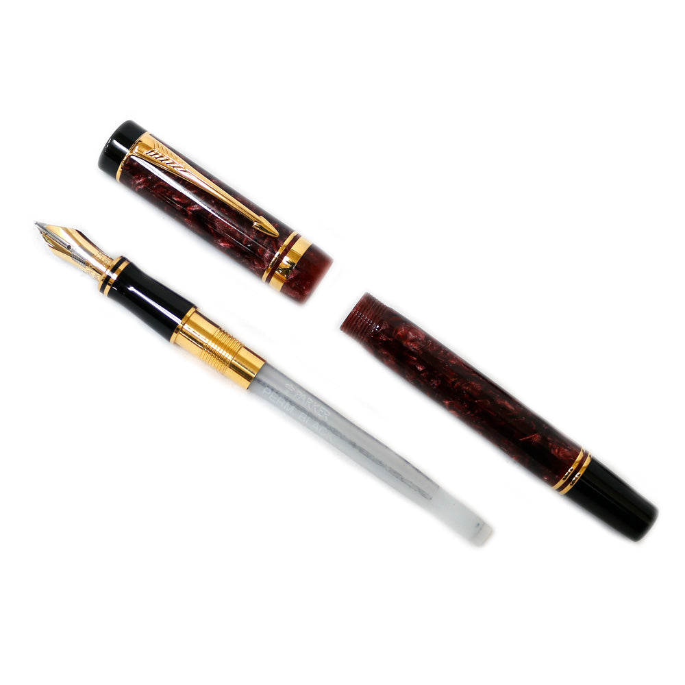 ★ PARKER パーカー 万年筆 K18 中古】 パーカー PARKER K18 万年筆 18金 K18ゴールド ブラック レッド