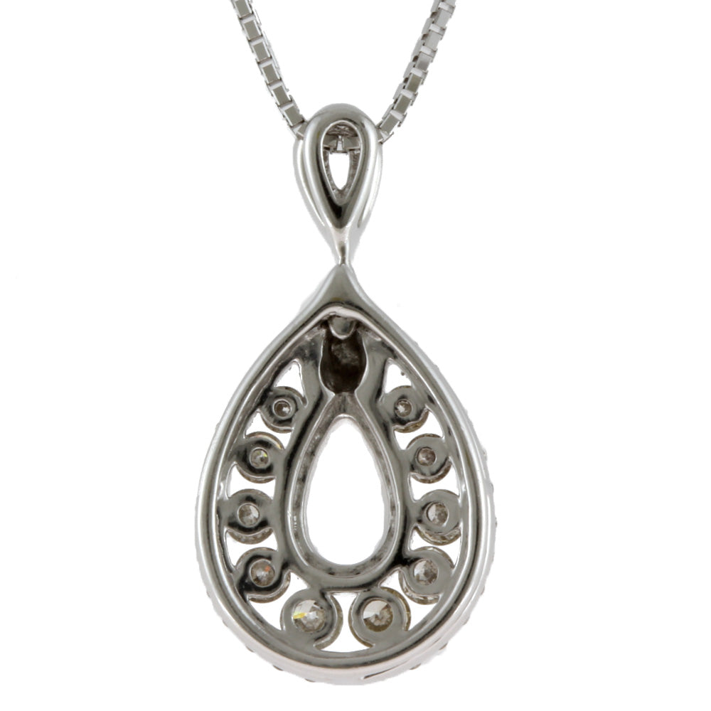 New] K18WG Necklace Diamond Venetian Chain Gorgeous 18K K18 White