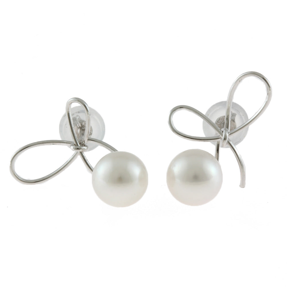 新品未使用】 パールピアス K14WG ホワイトゴールド シンプル