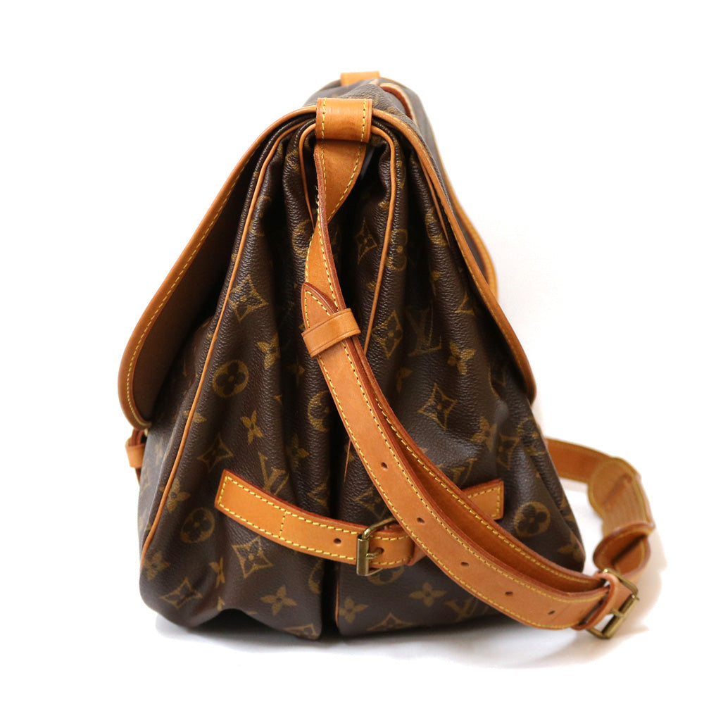 中古】 ルイ・ヴィトン LOUIS VUITTON ショルダーバッグ モノグラム ソミュール35 モノグラムキャンバス M42254 ブラ –  【公式】リサイクルキング オンラインショップ