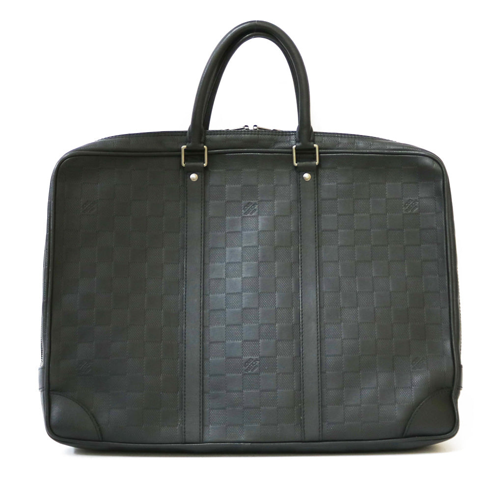 【中古】 ルイ・ヴィトン LOUIS VUITTON ビジネスバッグ ダミエ アンフィニ レザー N41146 オニキス ブラック  ユニセックス【BIM】