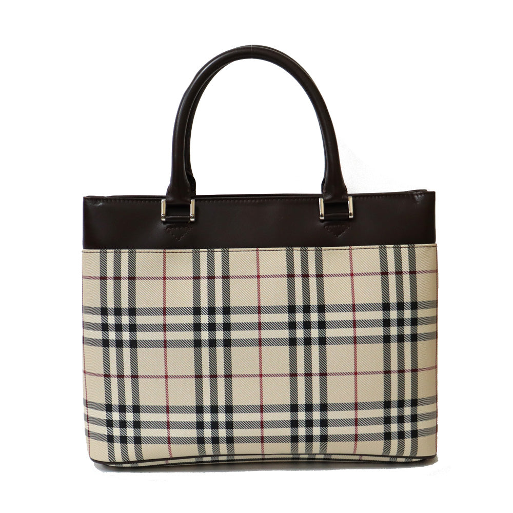 中古】 バーバリー BURBERRY トートバッグ トートバック キャンバス レザー マルチカラー ベージュ ブラック レディース【BIM –  【公式】リサイクルキング オンラインショップ