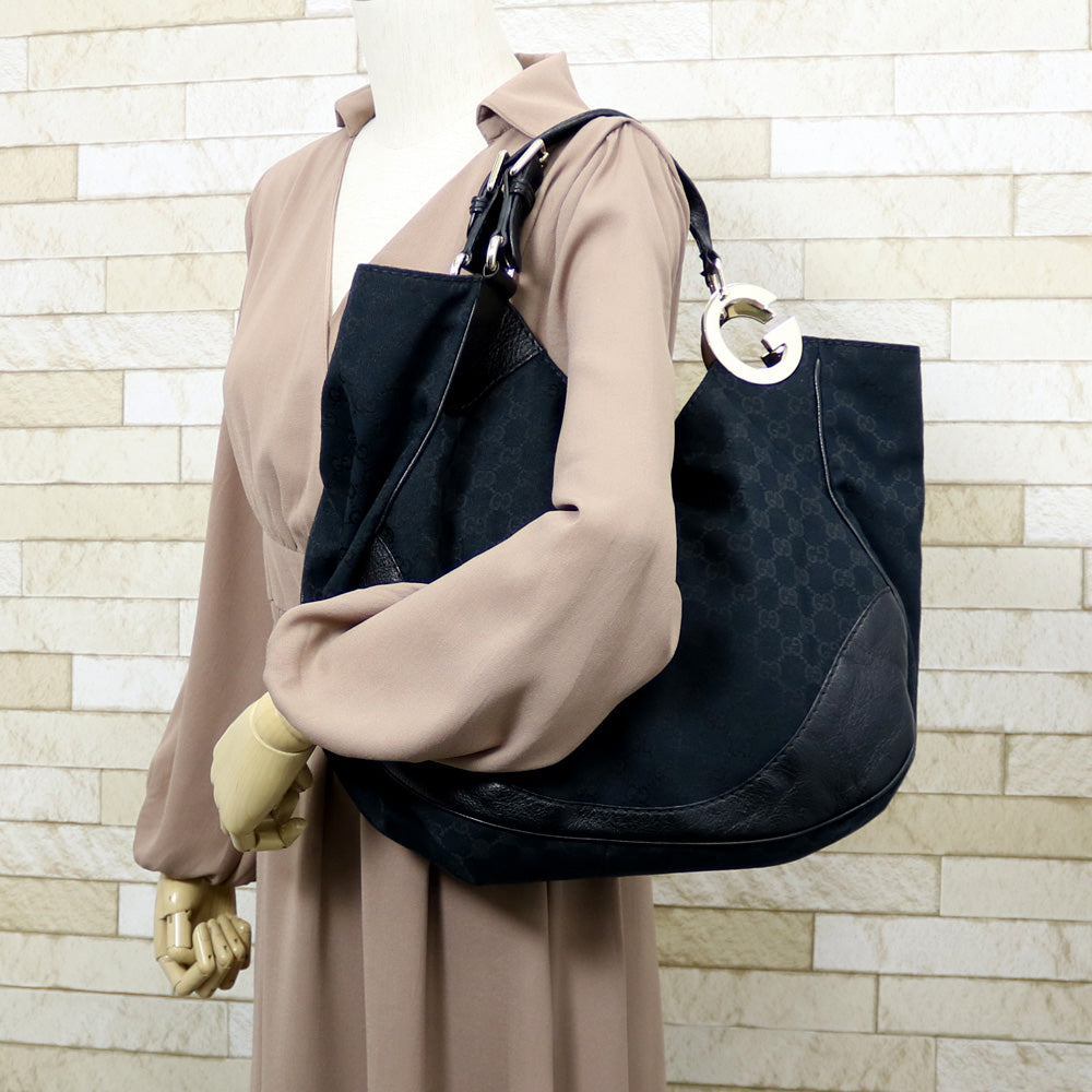 中古 グッチ GUCCI 625599 2067 レディース ショルダーバッグ ブラック GGナイロン GUCCI グッチ GG ショルダーバッグ GGキャンバス ブラック レディース