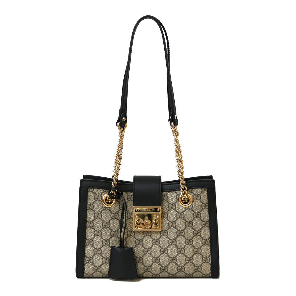 【中古】 グッチ GUCCI ショルダーバッグ GG パドロックGGスモールショルダー GGスプリームキャンバス ベージュ ベージュ  レディース【BIM】