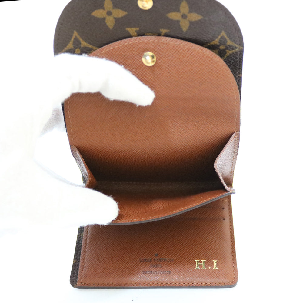 中古】 ルイ・ヴィトン LOUIS VUITTON 三つ折り財布 LV イニシャルH.I
