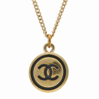 【中古】 シャネル CHANEL ネックレス ココマーク 丸型 メタル