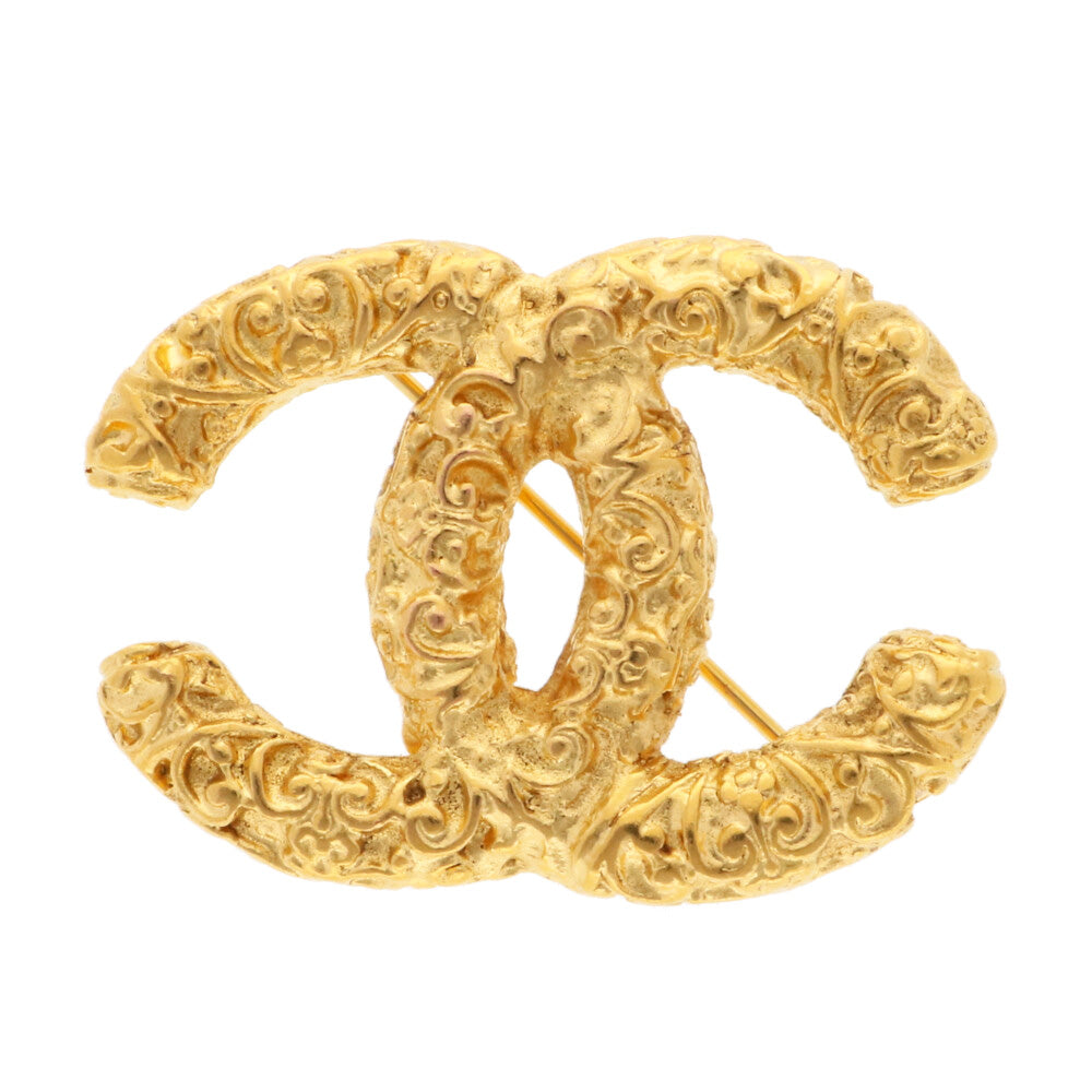 中古】 シャネル CHANEL ブローチ ココマーク メタル ゴールド