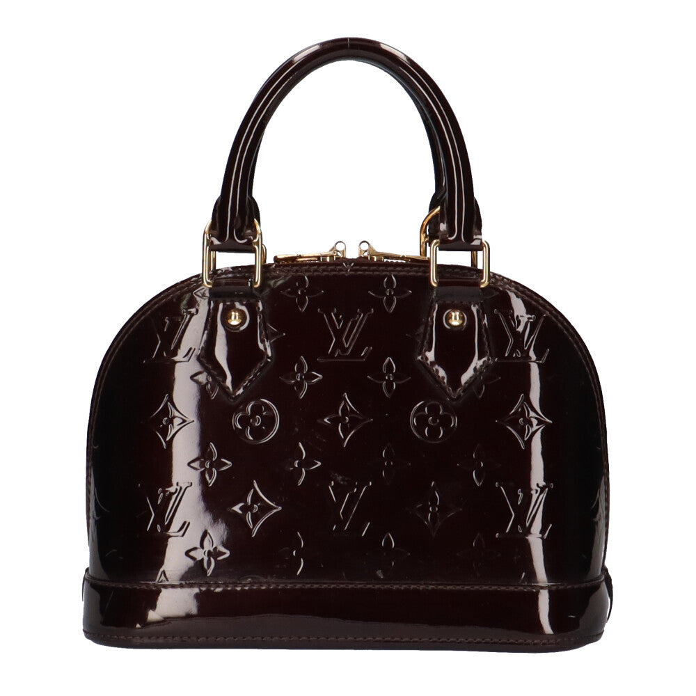 ルイヴィトン LOUIS VUITTON アルマBB ヴェルニ ショルダーバッグ モノグラムヴェルニ ブラウン レディース 中古