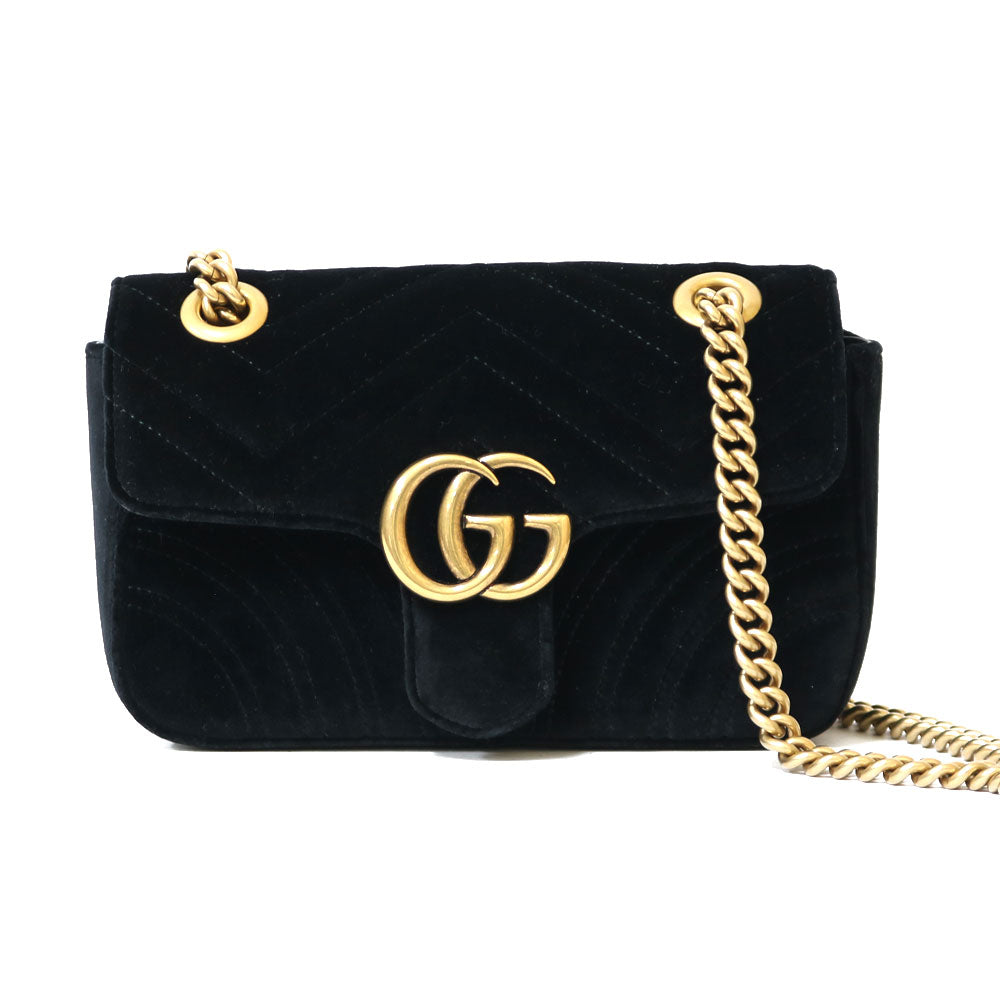 GUCCI ✨トートバッグ スエード GG柄 ショルダー ベロア ブラック GUCCI ✨トートバッグ スエード GG柄 ショルダー ベロア ブラック