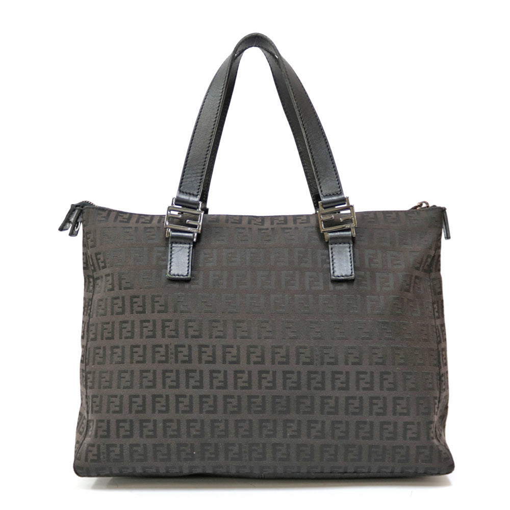 FENDI フェンディ ズッキーノ ショルダーバッグ キャンバス ブラウン 