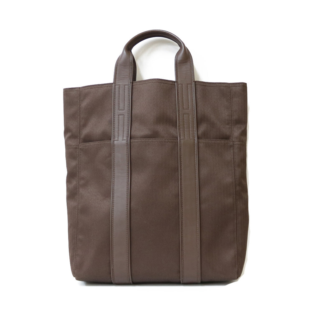 HERMES アカプルコPM トートバッグ ブラウン ナイロン レザー 茶 楽天 