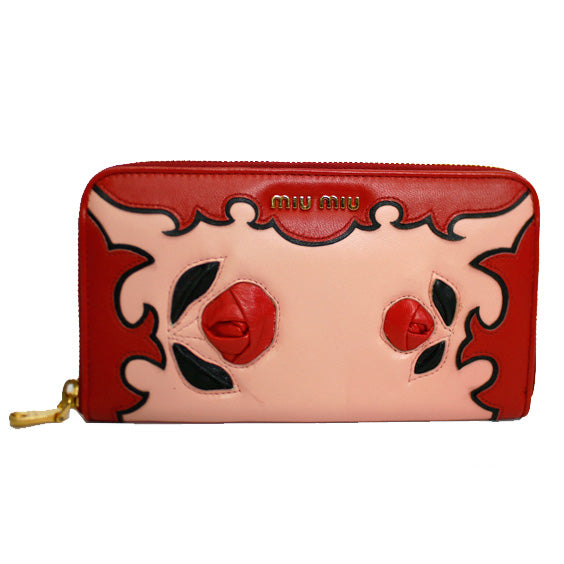 Used] Miu Miu Miu Long Wallet Leather Women's [SH] [BIM