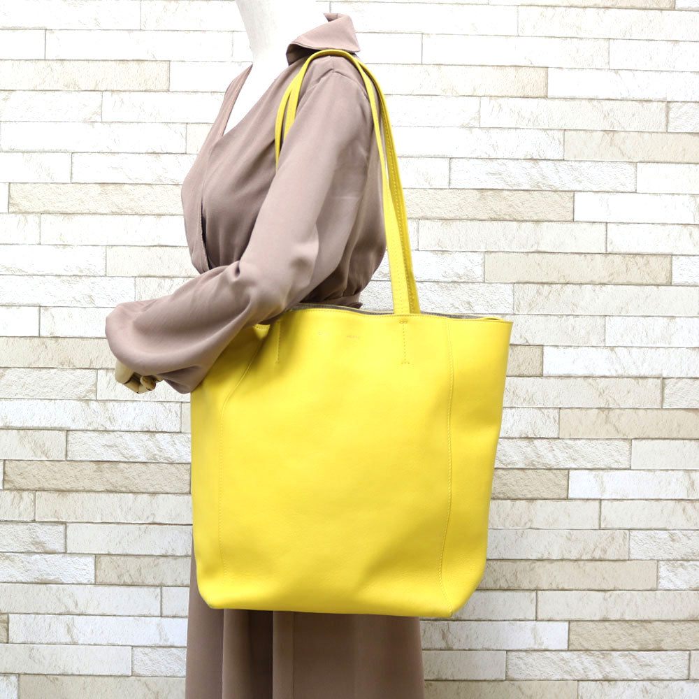 セリーヌ CELINE カバ ファントム ショルダーバッグ レザー イエロー